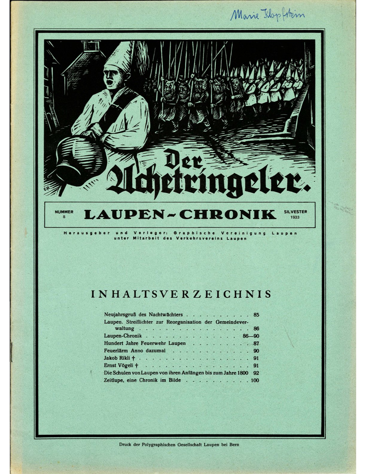 Der Achetringeler 1933